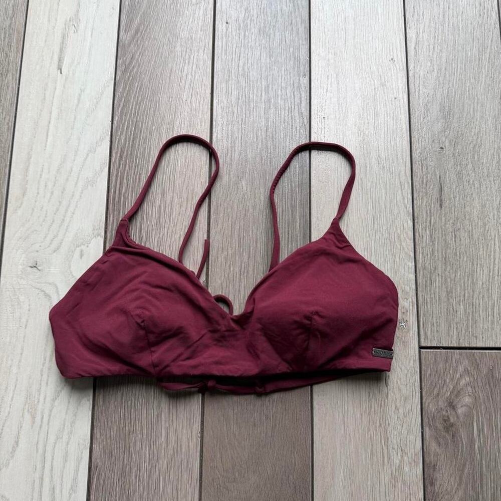 Roxy burgundy bikini top size